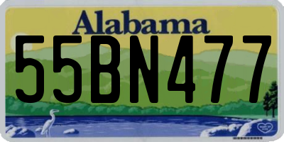 AL license plate 55BN477