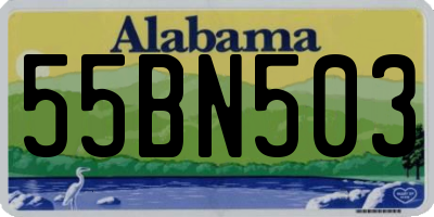 AL license plate 55BN503