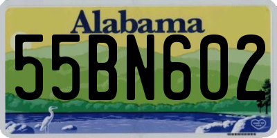 AL license plate 55BN602