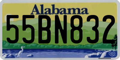 AL license plate 55BN832