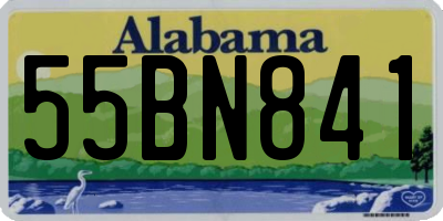 AL license plate 55BN841