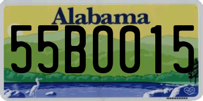 AL license plate 55BO015