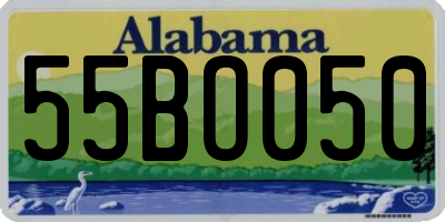 AL license plate 55BO050