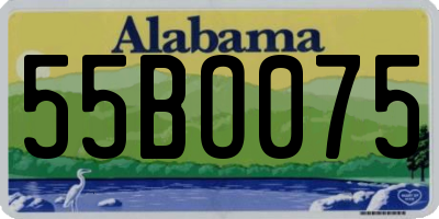 AL license plate 55BO075