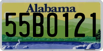 AL license plate 55BO121