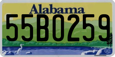 AL license plate 55BO259