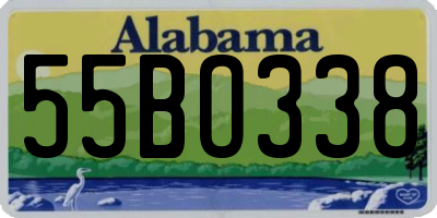 AL license plate 55BO338
