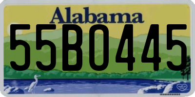 AL license plate 55BO445