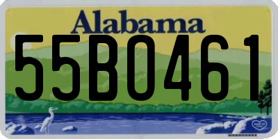 AL license plate 55BO461