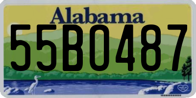 AL license plate 55BO487