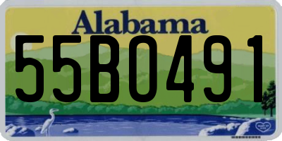 AL license plate 55BO491