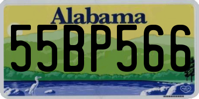 AL license plate 55BP566