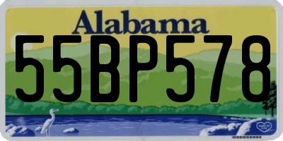 AL license plate 55BP578