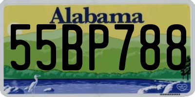 AL license plate 55BP788