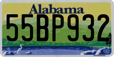 AL license plate 55BP932