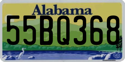AL license plate 55BQ368