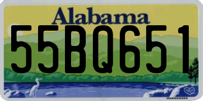AL license plate 55BQ651