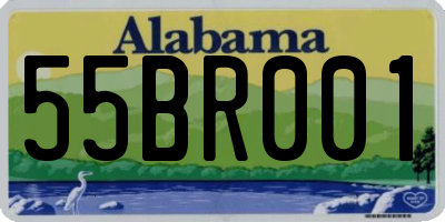 AL license plate 55BR001