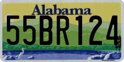 AL license plate 55BR124