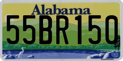 AL license plate 55BR150