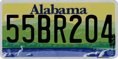 AL license plate 55BR204