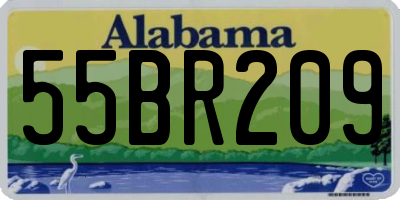 AL license plate 55BR209
