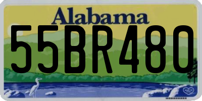 AL license plate 55BR480