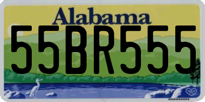 AL license plate 55BR555