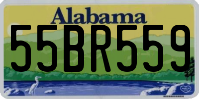 AL license plate 55BR559