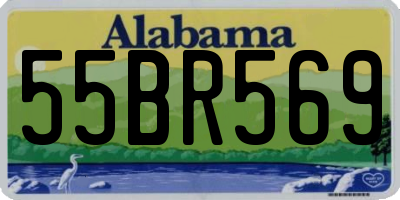 AL license plate 55BR569