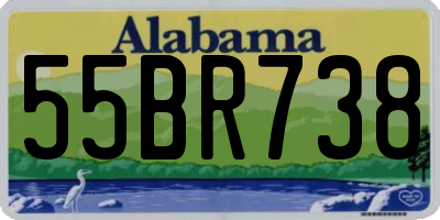 AL license plate 55BR738