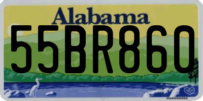AL license plate 55BR860