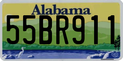 AL license plate 55BR911