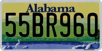 AL license plate 55BR960