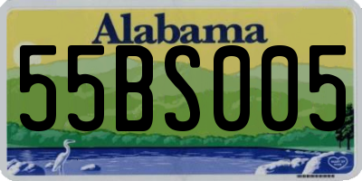 AL license plate 55BS005