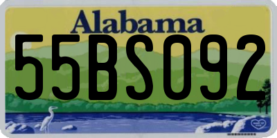 AL license plate 55BS092