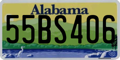 AL license plate 55BS406
