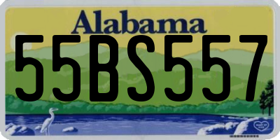 AL license plate 55BS557
