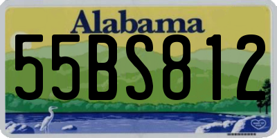 AL license plate 55BS812