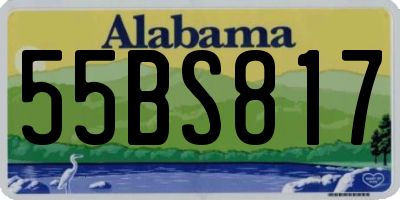 AL license plate 55BS817