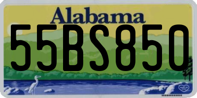 AL license plate 55BS850