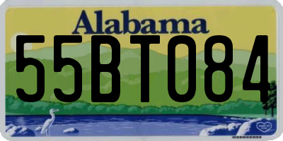 AL license plate 55BT084
