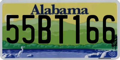 AL license plate 55BT166