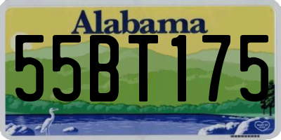 AL license plate 55BT175