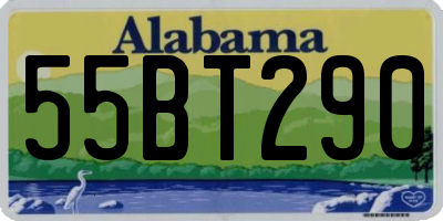 AL license plate 55BT290