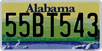 AL license plate 55BT543