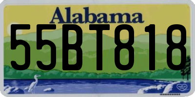 AL license plate 55BT818