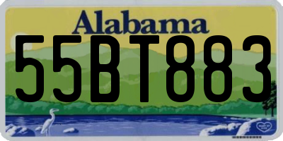 AL license plate 55BT883