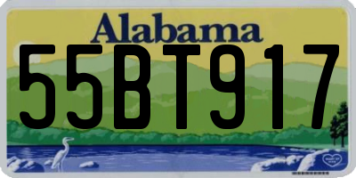 AL license plate 55BT917
