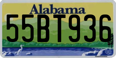 AL license plate 55BT936